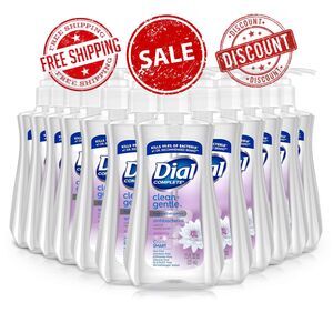 Dial Complete Clean + Gentle Antibacterial Hand Soap, 7.5 fl oz, 12-Pack